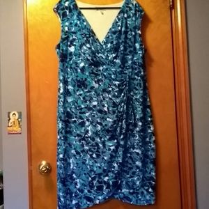 Blue patterned dress